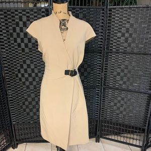 Tan Calvin Kline Wrap Dress
